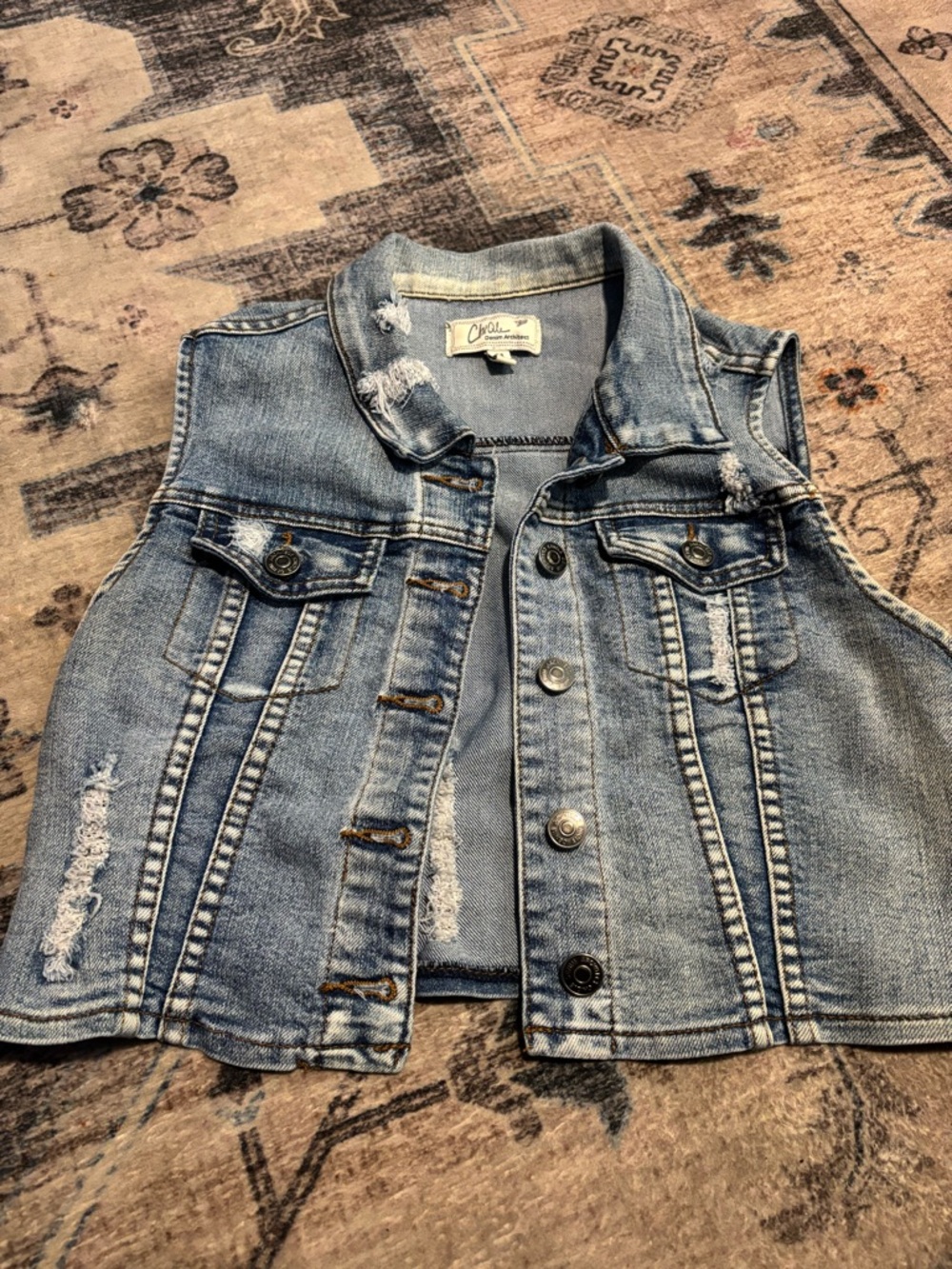 Women’s Cropped Denim Vest
